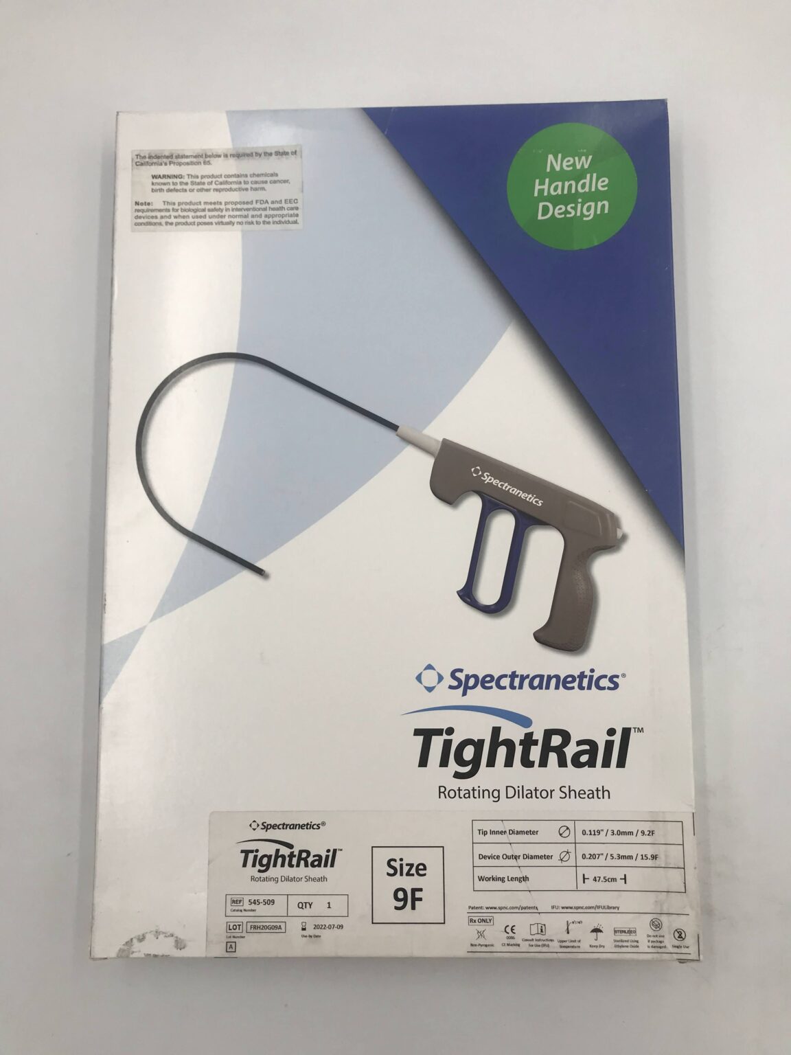 SPECTRANETICS 545-509 TightRail Rotating Dilator Sheath 9F (X