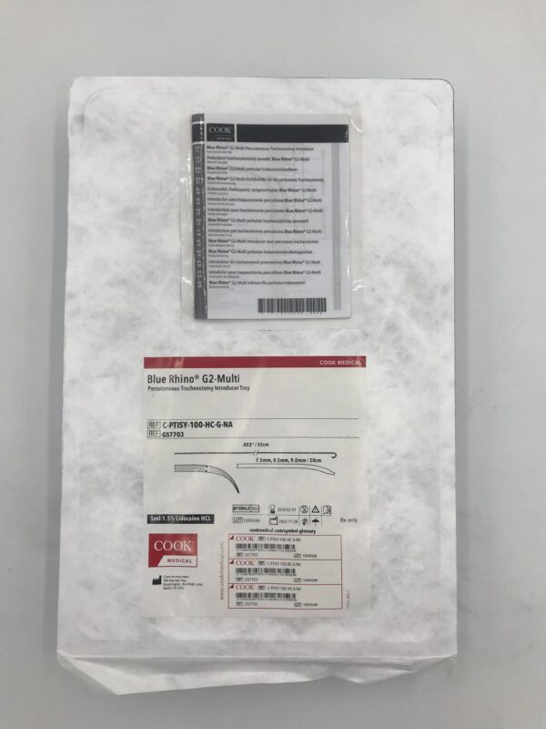 COOK G57703 Blue Rhino G2-Multi Percutaneous Tracheostomy Introducer Tray (X)