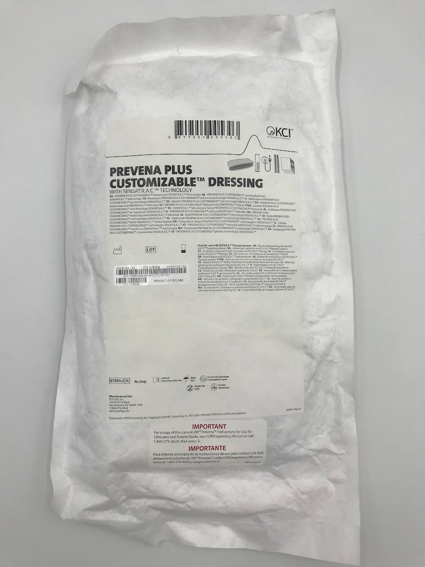 KCI Prevena Plus Customizable Dressing w/SENSAT.R.A.C. Technology