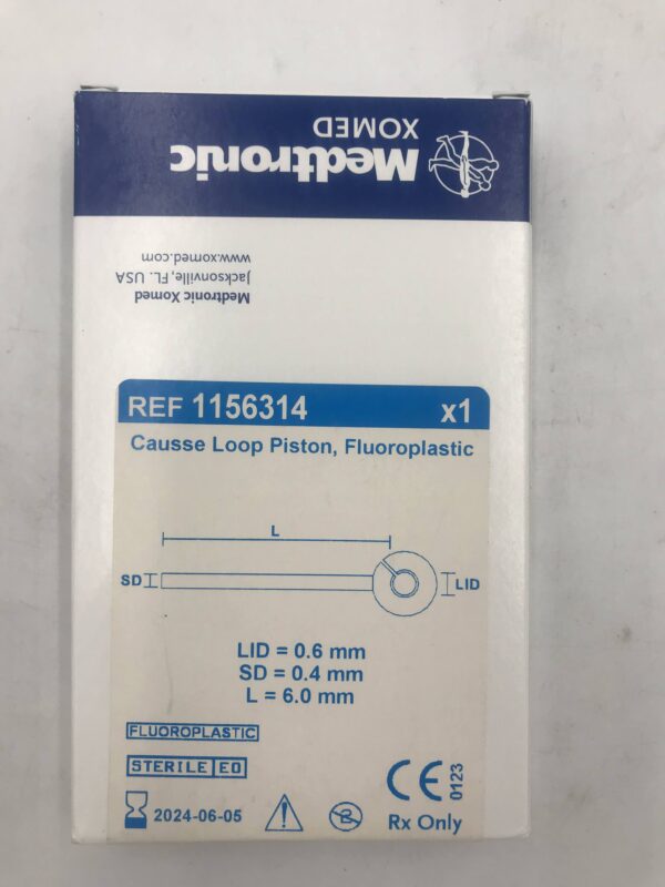 MEDTRONIC 1156314 Causse Loop Piston, Fluoroplastic .6mm x .4mm x 6mm(X)