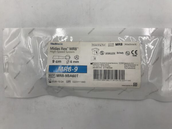 MEDTRONIC MR8-9BA60T Midas Rex MR8 High Sped System MR8-9 9cm x Ø6mm Dissecting Tool