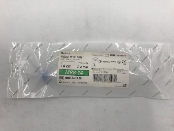 MEDTRONIC MR8-14BA20 Midas Rex MR8 High Speed System MR8-14 14cm x Ø2mm Dissecting Tool (X)