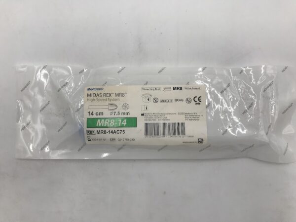 MEDTRONIC MR8-14AC75 Midas Rex MR8 High Speed System MR8-14 14cm x Ø7.5mm Dissecting Tool (X)