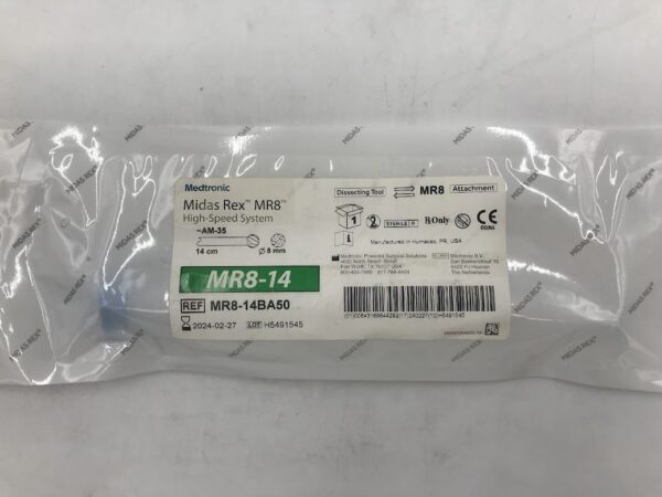 MEDTRONIC MR8-14BA50 Midas Rex MR8 High Speed System MR8-14 -AM-35 14cm x Ø5mm Dissecting Tool (X)