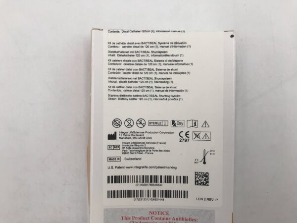 CODMAN 82-3074 Bactiseal Distal Catheter Kit w/ Bactiseal Shunt System (X)
