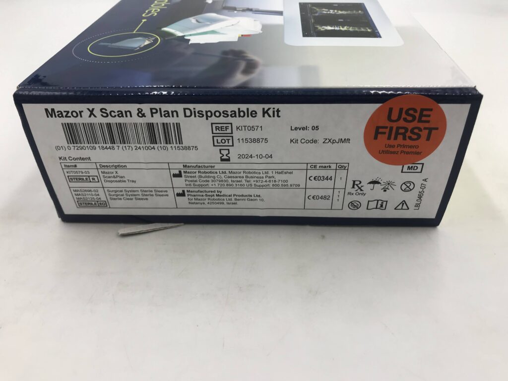MAZOR ROBOTICS KIT0571 Mazor X Scan & Plan Disposable Kit Level:5