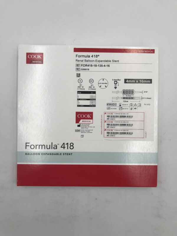 COOK G56619 Formula 418 Renal Balloon-Expandable Stent 4mm x 16mm (X)
