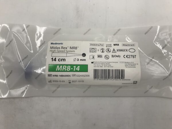 MEDTRONIC MR8-14BA30DC Midas Rex MR8 High Speed System Dissecting Tool MR8-14 14cm x Ø3mm