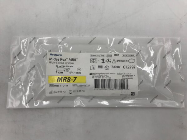 MEDTRONIC MR8-7TD114 Midas Rex MR8 High Speed System Dissecting Tool MR8-7 7cm x Ø1.1mm