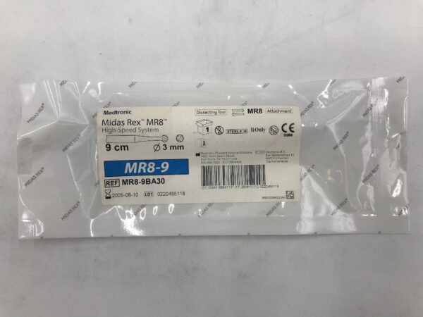 MEDTRONIC MR8-9BA30 Midas Rex MR8 High Speed System Dissecting Tool MR8-9 9cm x Ø3mm