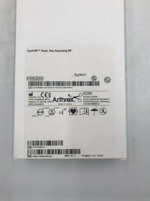 ARTHREX AR-9825 ApolloRF Hook, Non-Aspirating 90° (X)