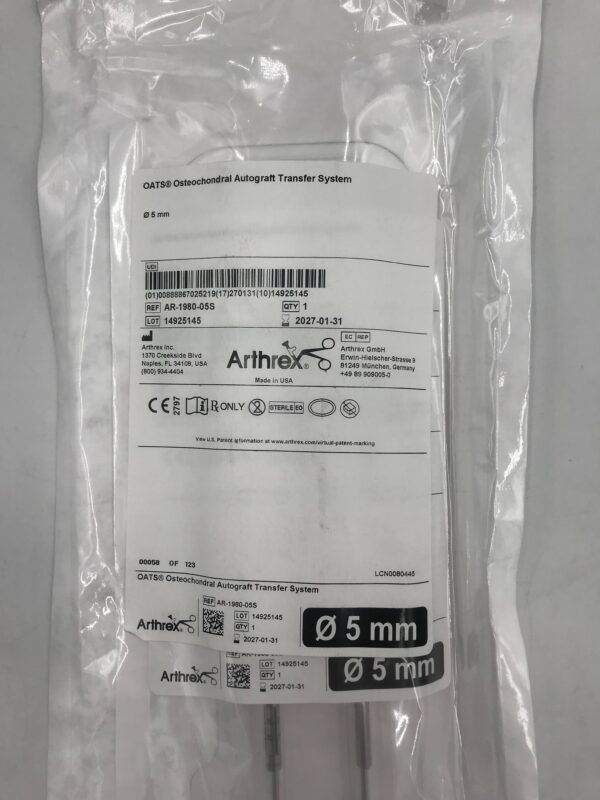 ARTHREX AR-1980-05S OATS Osteochondral Autograft Transfer System  Ø5mm