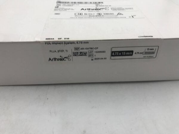ARTHREX AR-1547BC-CP FDL Implant System 4.75mm x15mm(X)