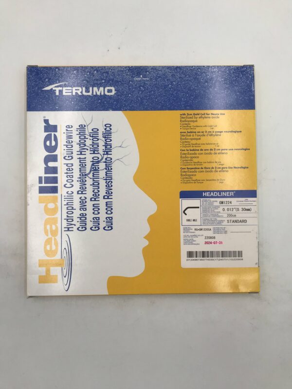 TERUMO GM1224 Headliner Hydrophilic Coated Guidewire, Double Angled, Standard 0.012" x 200cm (X)