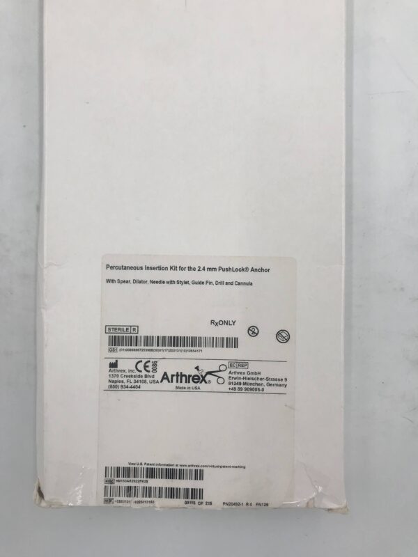 ARTHREX AR-2922PK Percutaneous Insertion Kit for the 2.4mm PushLock Anchor (X)