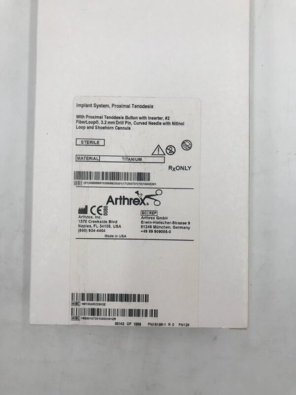 ARTHREX AR-2290 Implant System, Proximal Tenodesis (X)
