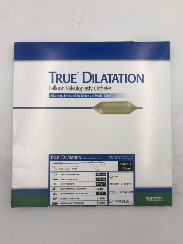 BARD 0184511 True Dilatation Balloon Valvuloplasty Catheter 18mm x 4.5cm (X)