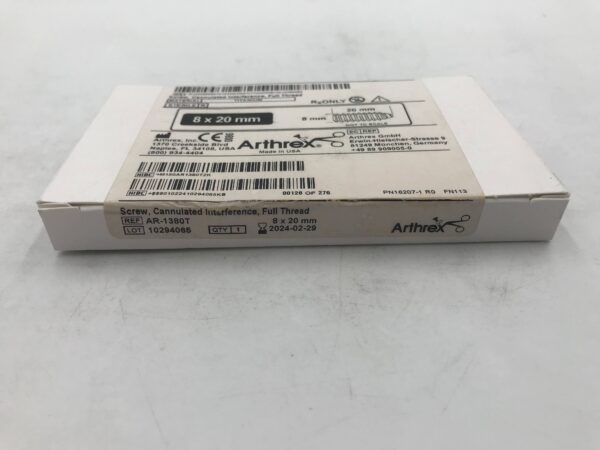 ARTHREX AR-1380T Cannulated, Interference, Full Thread Screw 8x20mm (X)