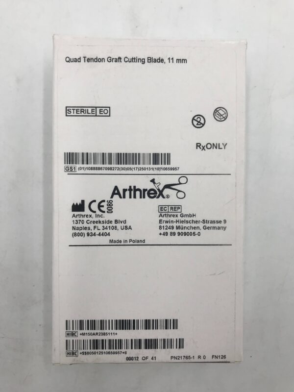 ARTHREX AR-2385-11 Quad Tendon Graft Cutting Blade 11mm (5/Box)(X)