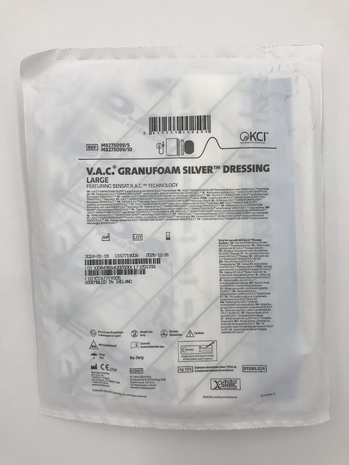KCI M8275099 V.A.C. Granufoam Silver Dressing Large (X)