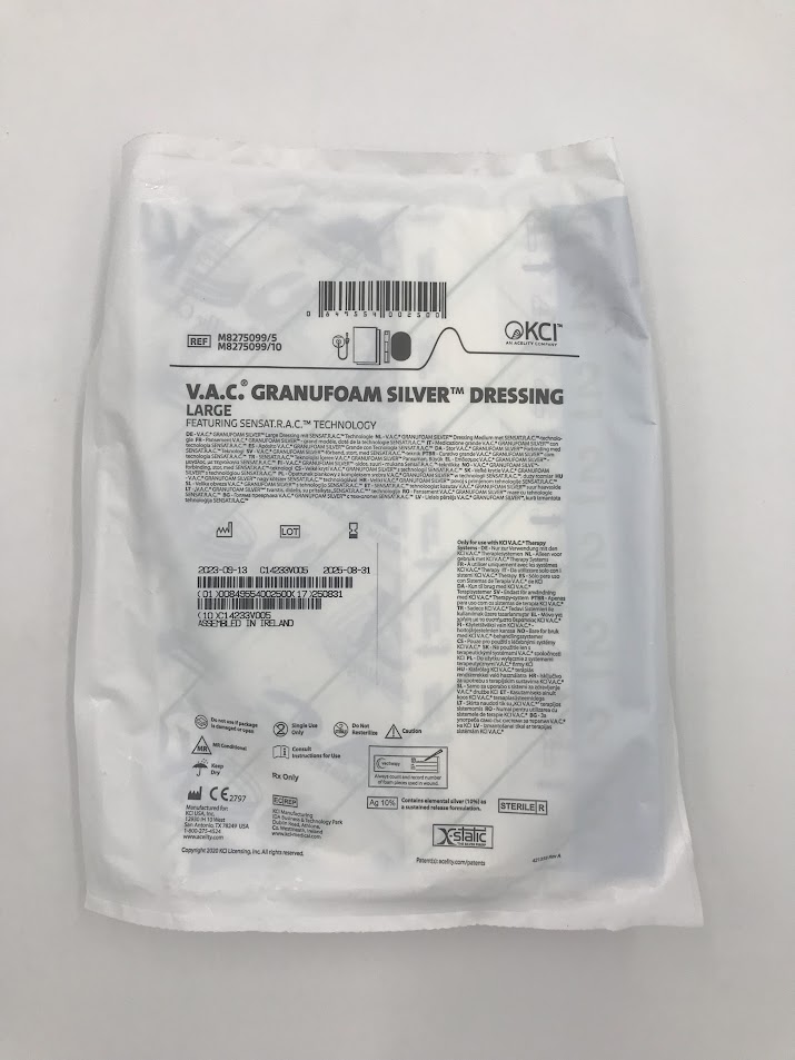 KCI M8275099 V.A.C. Granufoam Silver Dressing Large (X)