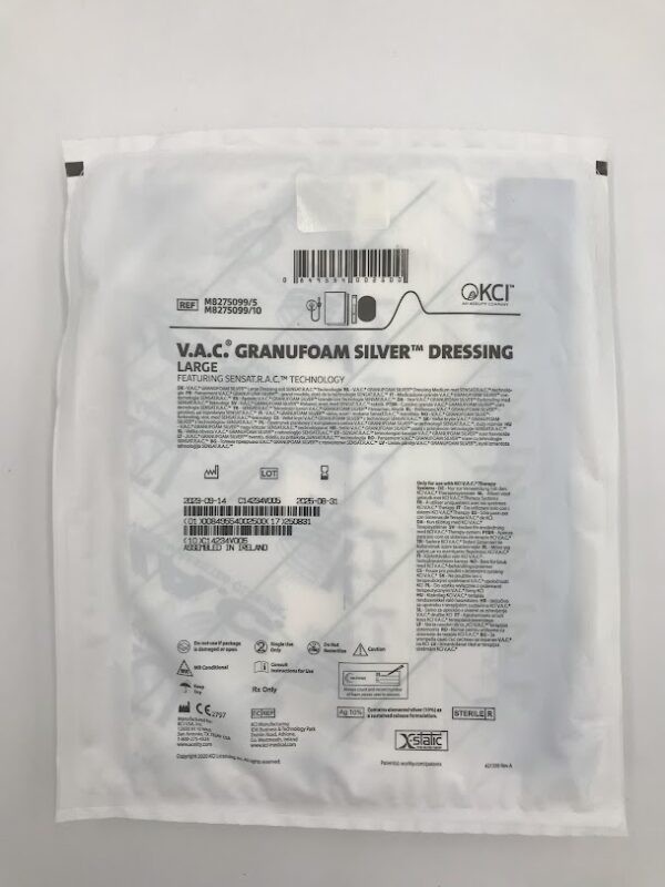 KCI M8275099 V.A.C. Granufoam Silver Dressing Large