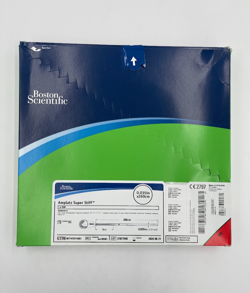 BOSTON SCIENTIFIC 46502 Amplatz Super Stiff J-Tip Guidewire 0.035in x 260cm (5/Box) (X)