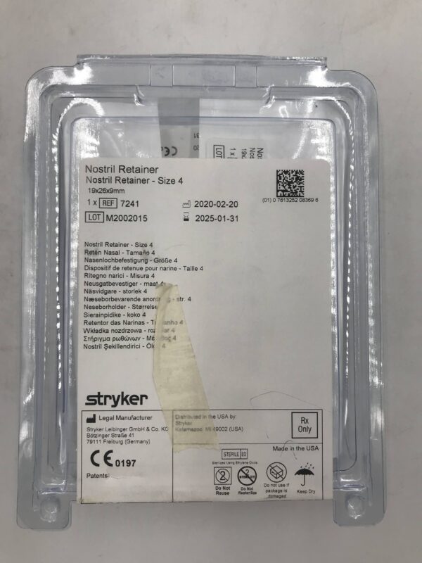 STRYKER 7241 Nostril Retainer Size 4, 19x26x9mm (X)