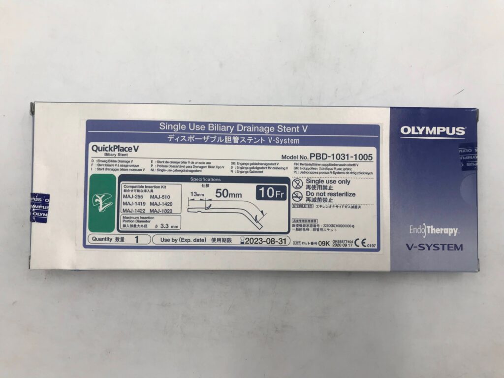 ウエルカムボード　UK-W7 OLYMPUS PBD-1031-1005 QuickPlace V Biliary Stent 10F x 50mm (X