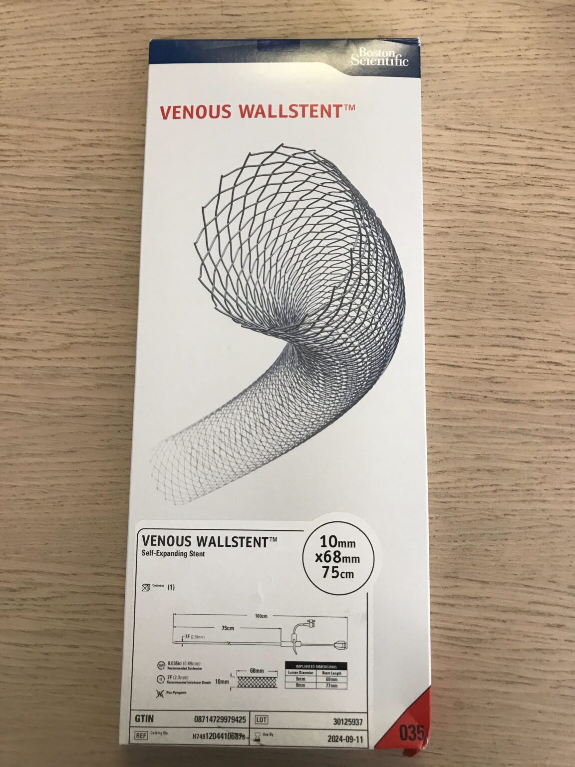 BOSTON SCIENTIFIC 1204410687 Venous Wallstent Self-Expanding Stent
