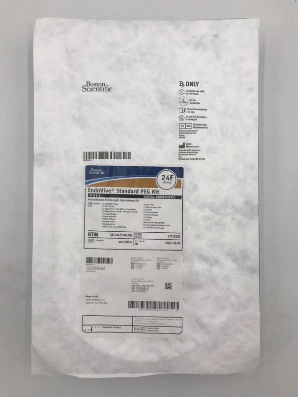 BOSTON SCIENTIFIC 6824 EndoVive Standard PEG Kit Pull Percutaneous Endoscopic Gastrostomy Kit 24F (X)