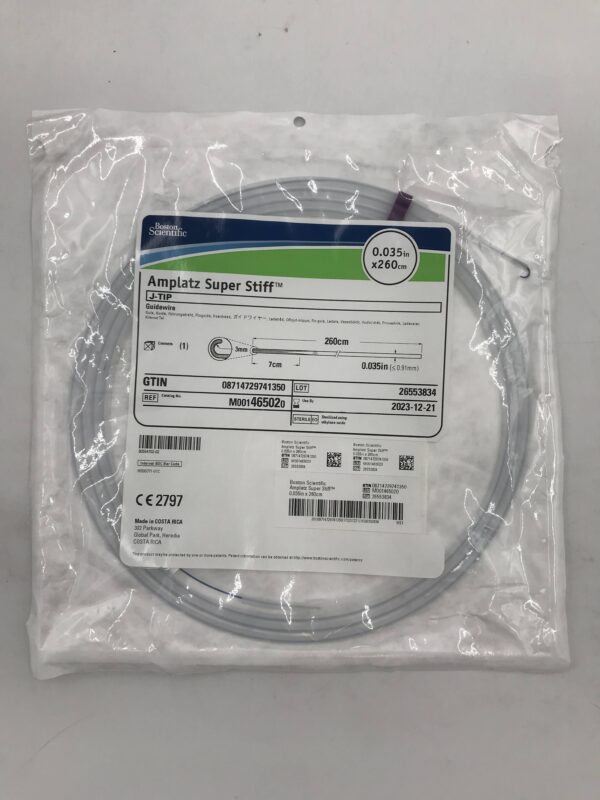 BOSTON SCIENTIFIC 46502 Amplatz Super Stiff J-Tip Guidewire 0.035in x 260cm (X)