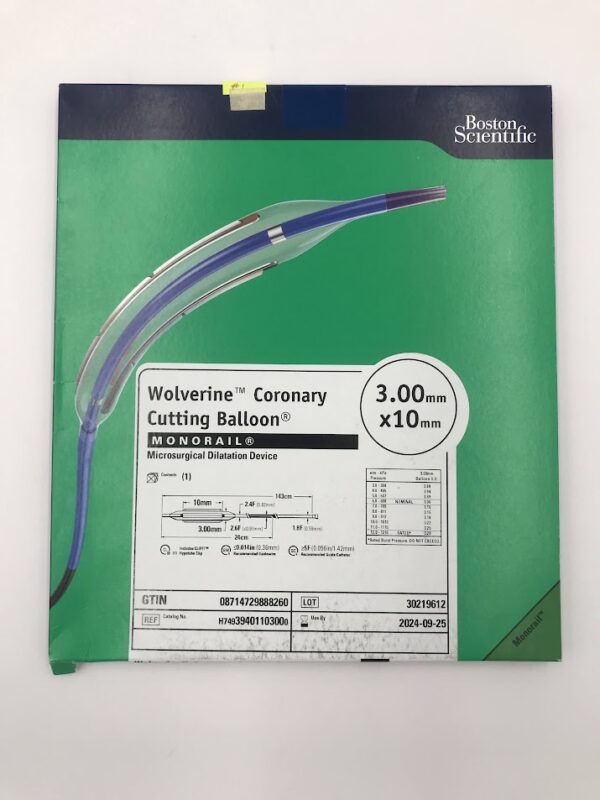 BOSTON SCIENTIFIC 3940110300 Wolverine Coronary Cutting Balloon Monorail Microsurgical Dilation Device 3.00mm x 10mm (X)