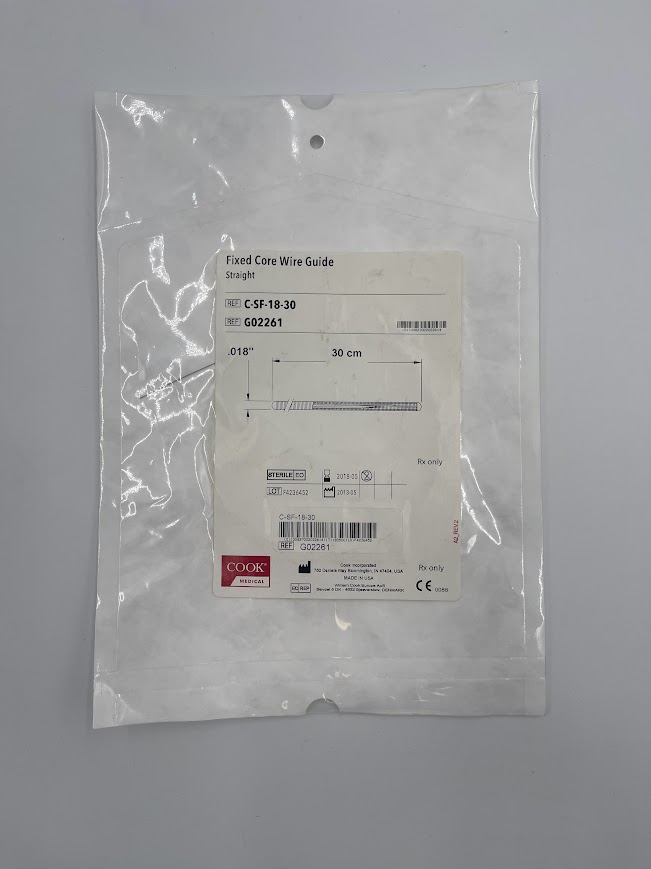 COOK G02261 Fixed Core Wire Guide Straight .018" x 30cm (X)