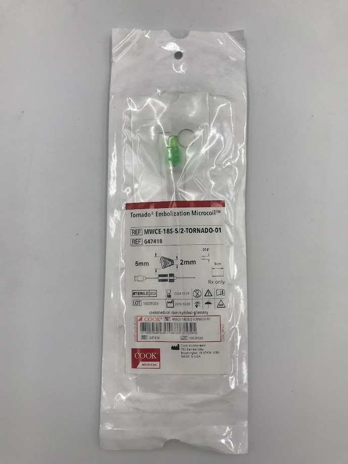 COOK G47418 Tornado Embolization Microcoil 5mm, 2mm (X)