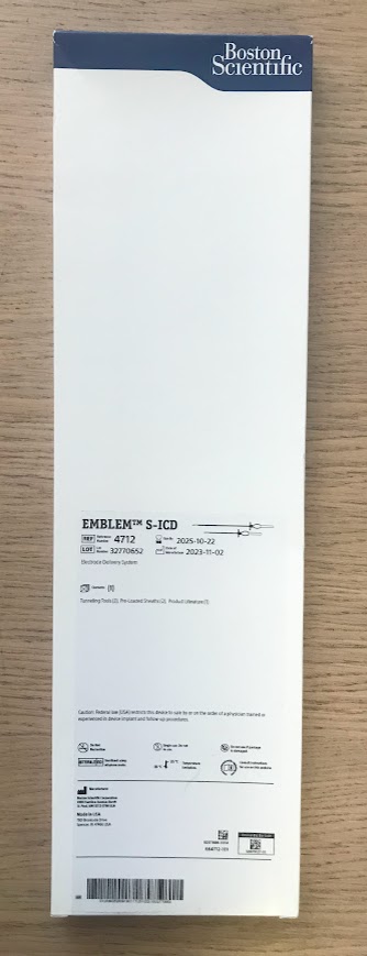 BOSTON SCIENTIFIC 4712 Emblem S-ICD Electrode Delivery System (X)