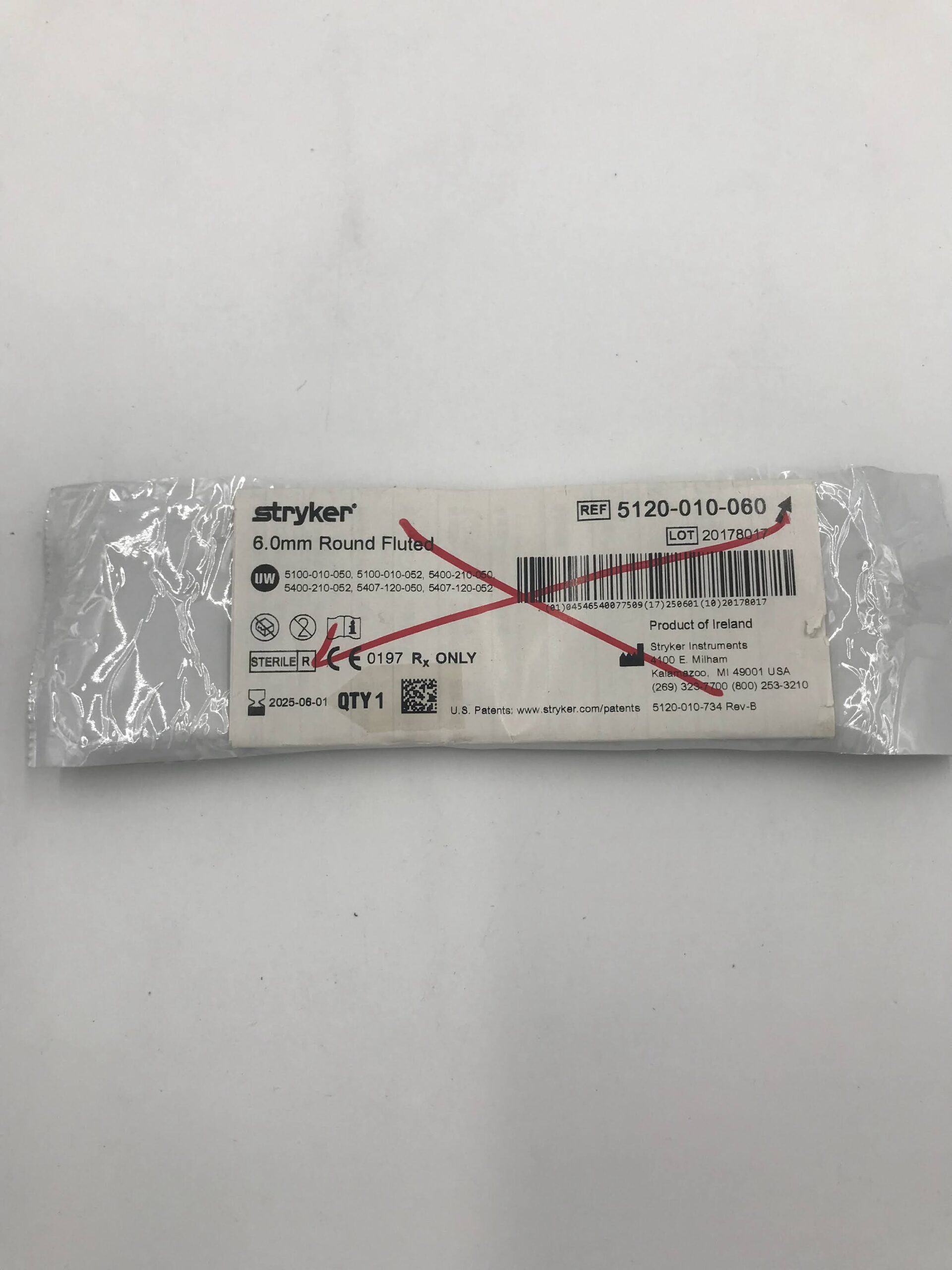 STRYKER 5120-010-060 6.0mm Round Fluted (X)