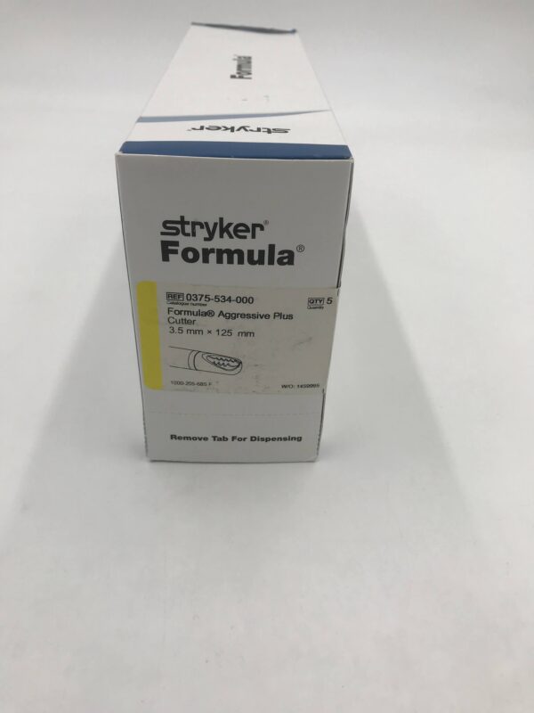 STRYKER 0375-535-000 Formula Aggressive Plus Cutter 3.5mm x 125mm Arthroscopic Shaver Blade (5/Box) (X)