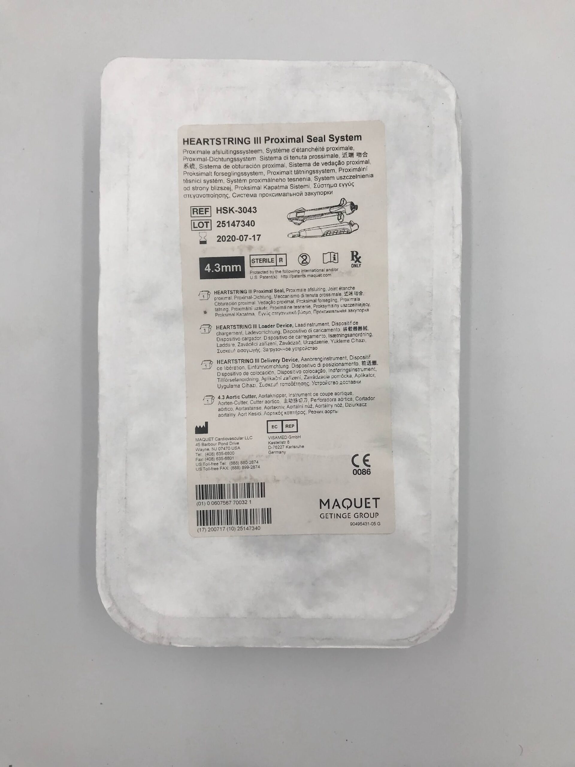 MAQUET HSK-3043 GETINGE Heartstring III Proximal Seal System (X)