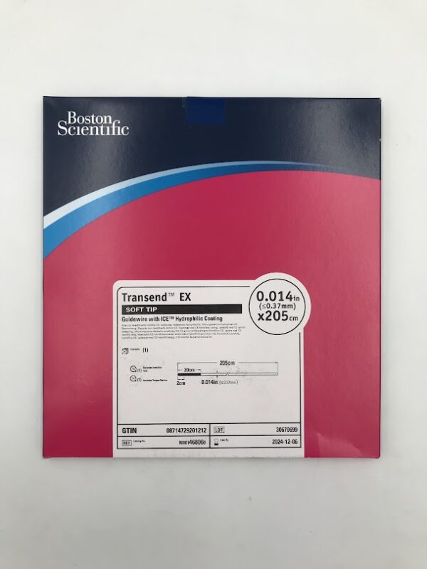 BOSTON SCIENTIFIC 46806 Transend EX Soft Tip Guidewire w/ICE Hydrophilic Coating 0.014in x 205cm (X)
