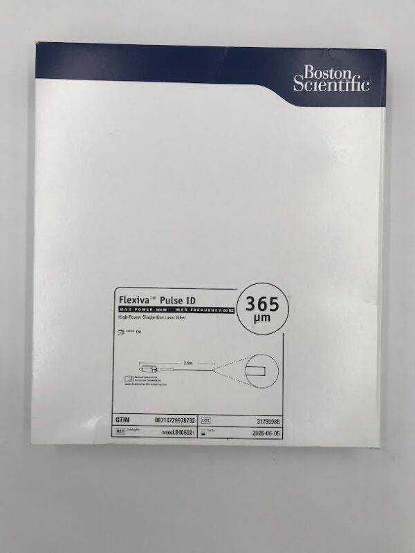BOSTON SCIENTIFIC L840692 Flexiva Pulse ID High Power Single Use Laser Fiber Max Power:100W Max Frequency:80HZ (5/Box)