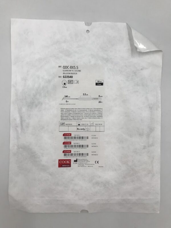 COOK G22540 Quantum TTC Colonic Balloon Dilator 120 psi 6Fr 240cm