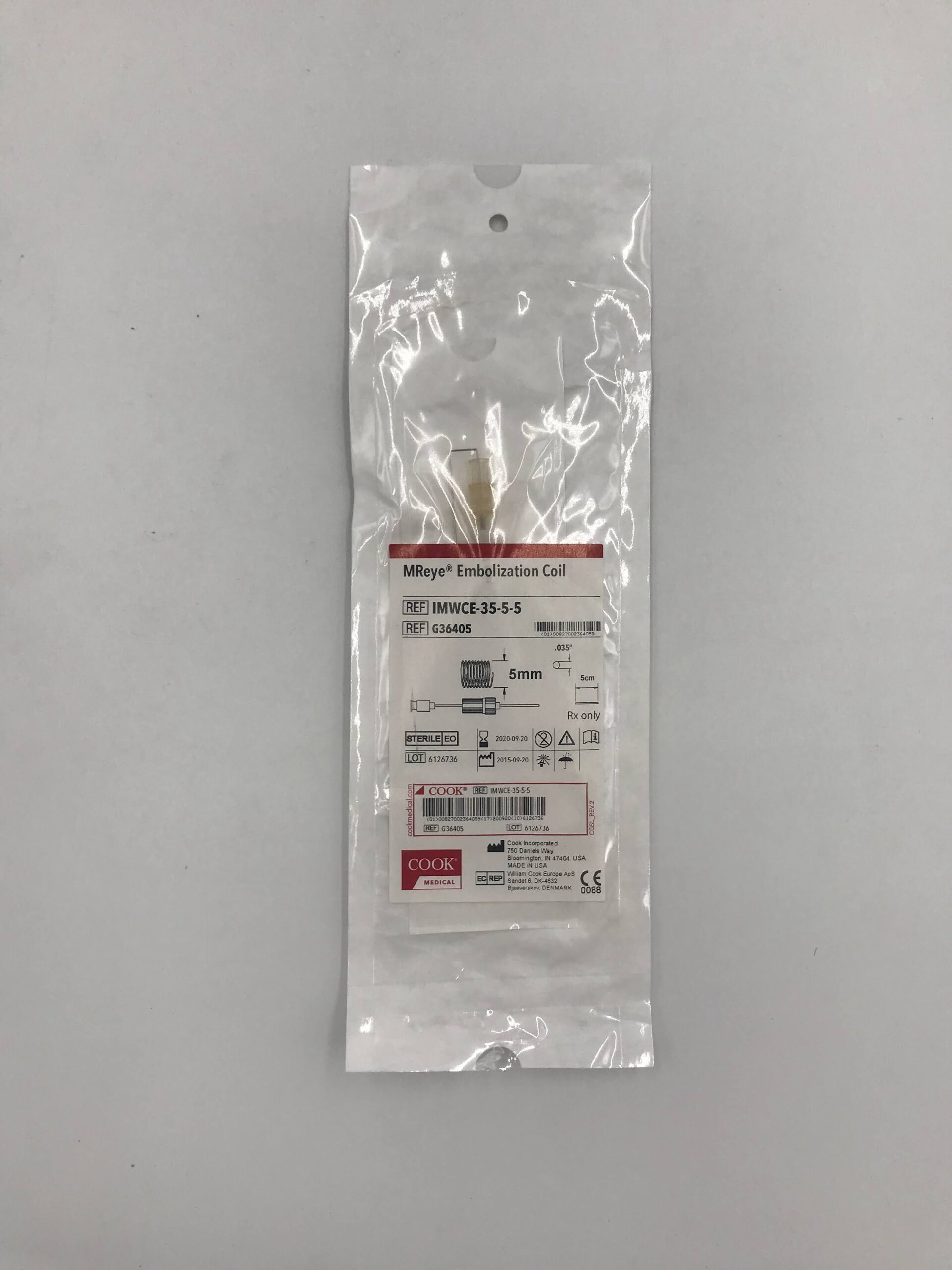 COOK G36405 MReye Embolization Coil 5mm (X)