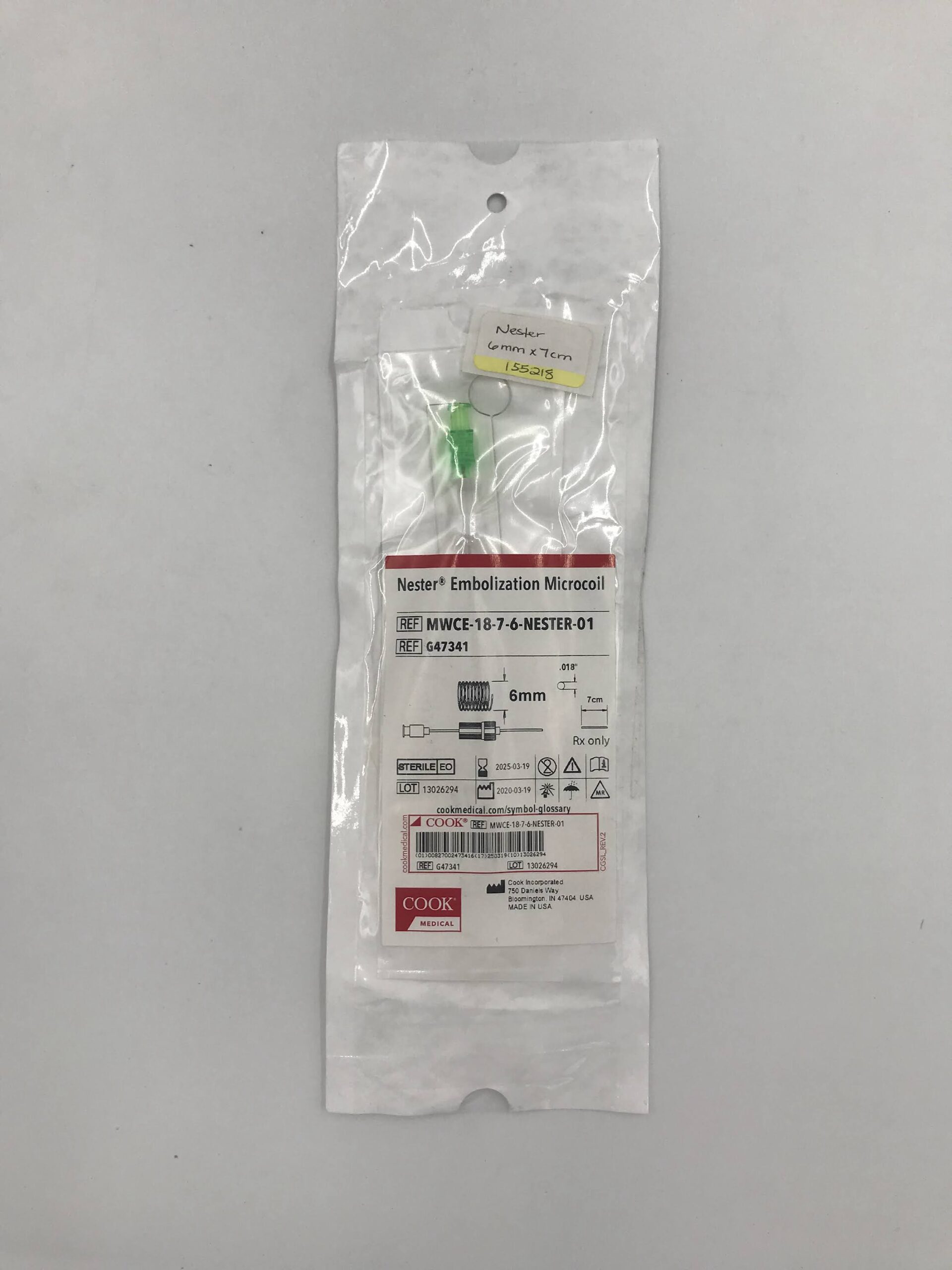 COOK G47341 Nester Embolization Microcoil 6mm (X)