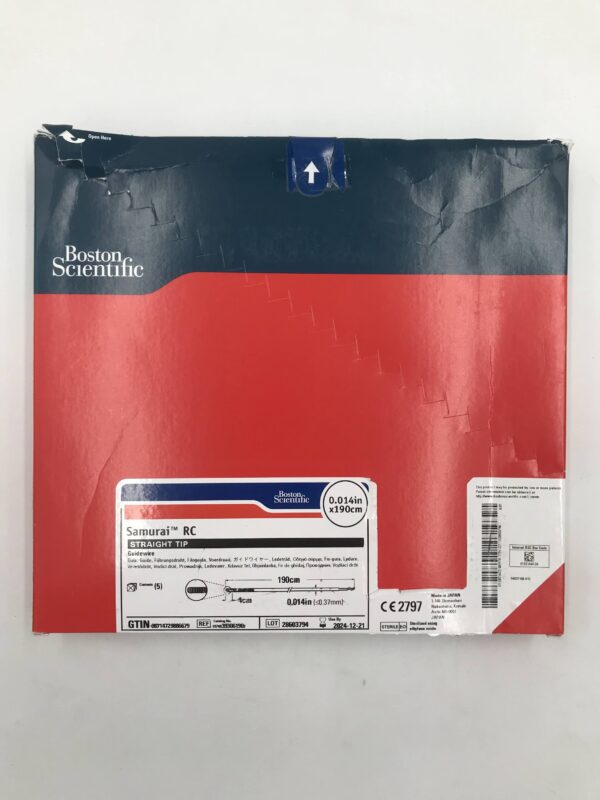 BOSTON SCIENTIFIC 39306190 Samurai RC Straight Tip Guidewire 0.014in x 190cm (5/Box) (X)