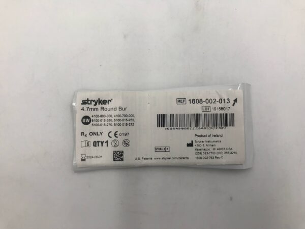 STRYKER 1608-002-013 Round Bur 4.7mm (X)