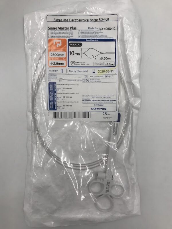 OLYPMUS SD-400U-10 SnareMaster Plus Single Use Electrosurgical Snare 2300mm x 2.8mm