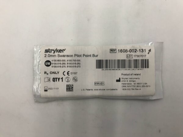 STRYKER 1608-002-131 2.0mm Swanson Pilot Point Bur (X)