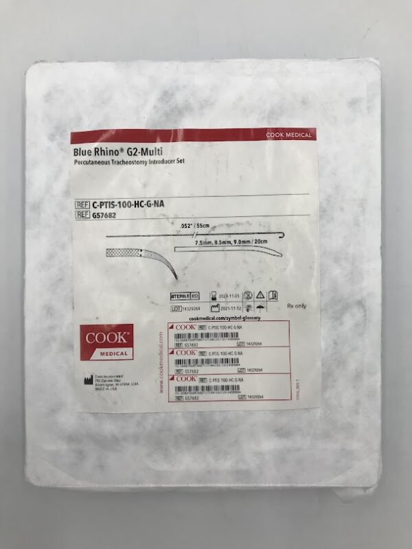 COOK G57682 Blue Rhino G2-Multi Percutaneous Tracheostomy Introducer Set .052"/ 55cm (X)
