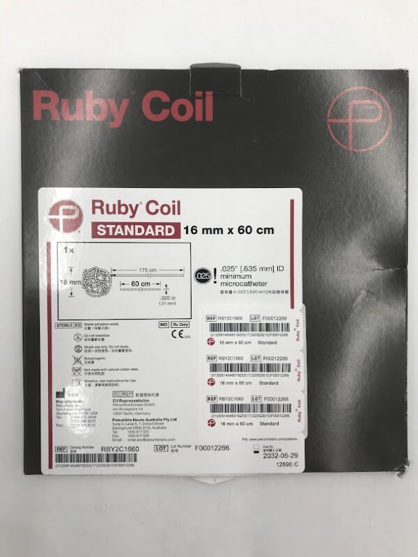 PENUMBRA RBY2C1660 Ruby Coil Standard MicroCatheter 16mm x 60cm